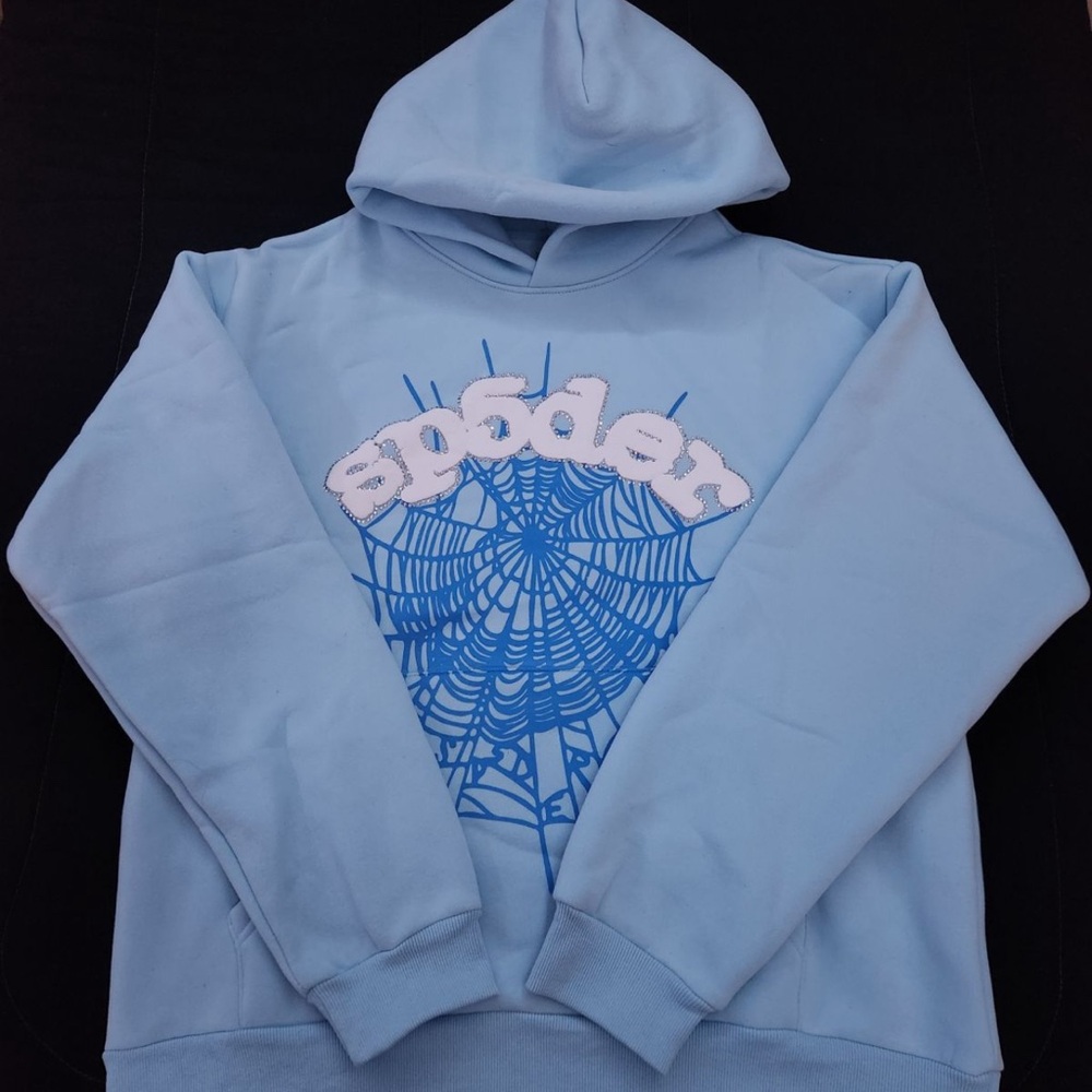 Spider hoodie blue